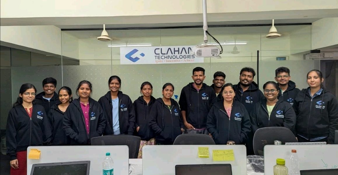 Clahan Technologies — team in branded hoodies