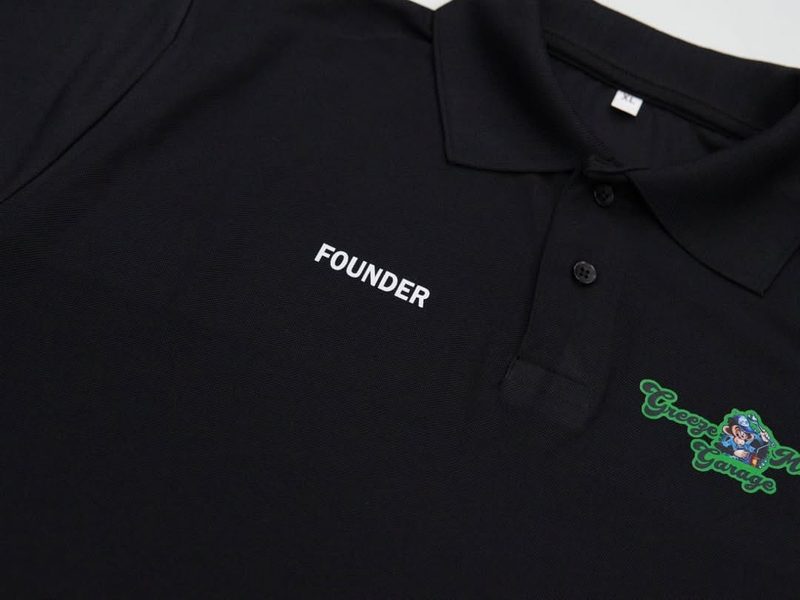Founder polo — custom branding