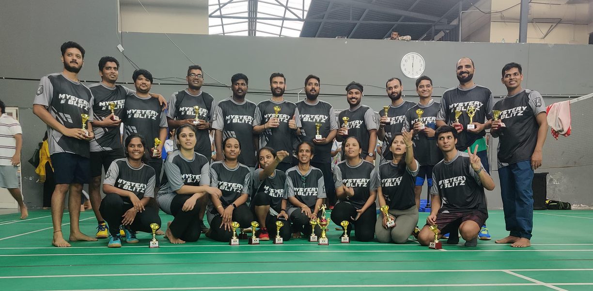 Mystery Blitz — team tees and trophies