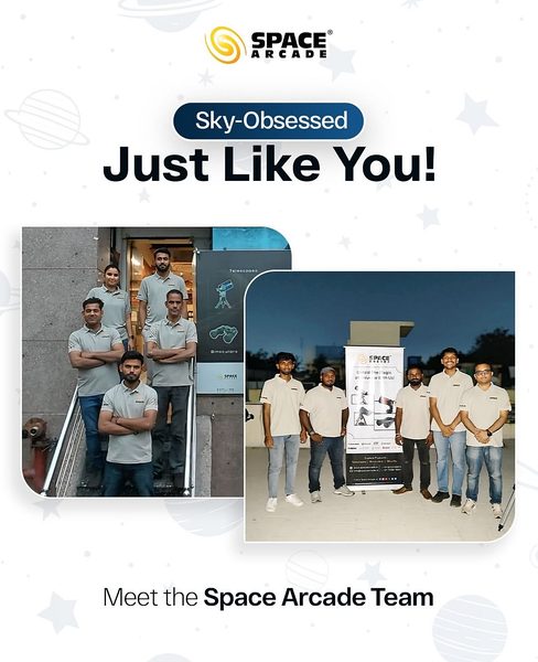 Space Arcade — team in uniform