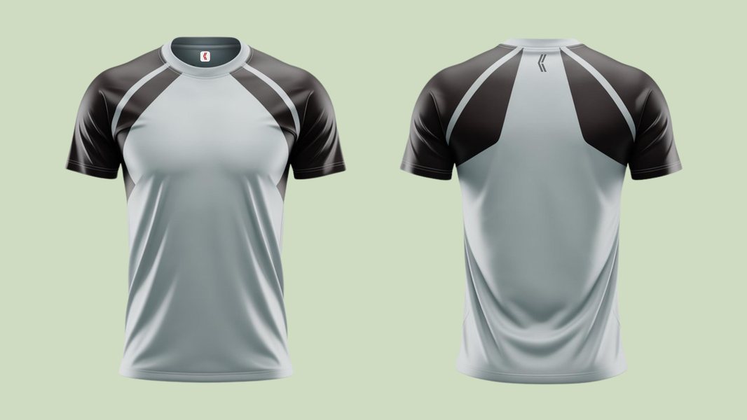 Performance tee — grey colour-block