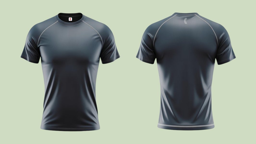 Performance tee — charcoal tonal