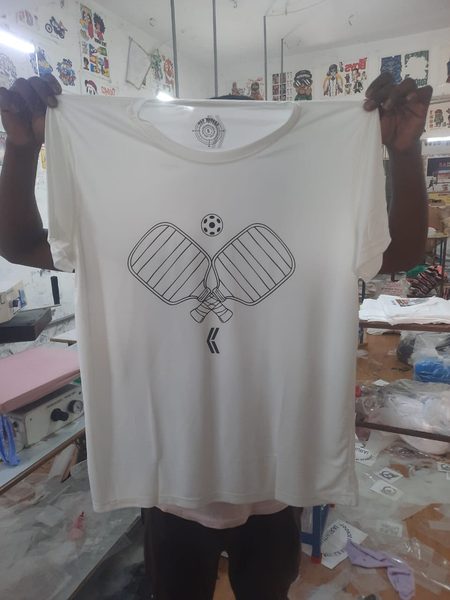 Racket-sport tee — custom chest print